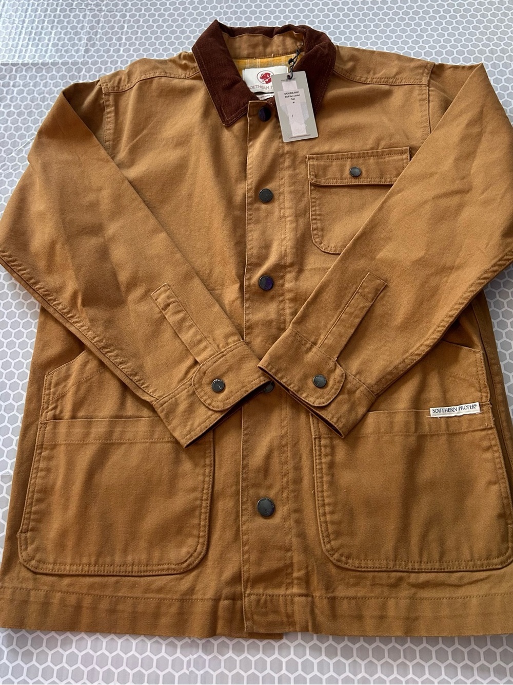 NWT Southern Proper Tan Canvas Work Bluff Barn Jacket Size M